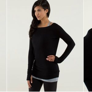 EUC Lululemon Chai Time Pullover Sweater - Reversible Black/Charcoal Gray